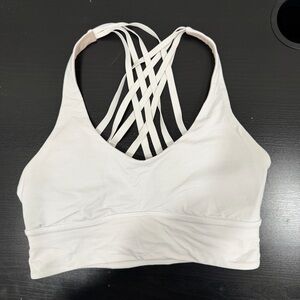 lululemon white sports bra - size 8 - long line